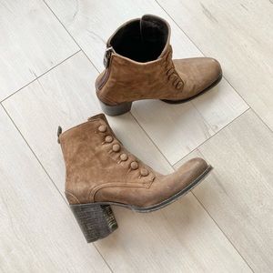 Jo Ghost Suede Distressed Ankle Boots